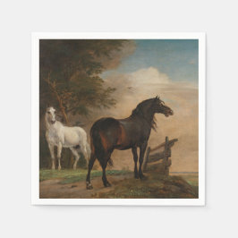 Twee paarden op een weiland bij een hek (Paulus Po Servet