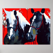 Twee paarden poster (Voorkant)