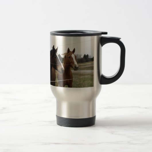 Twee paarden reisbeker (Rechts)