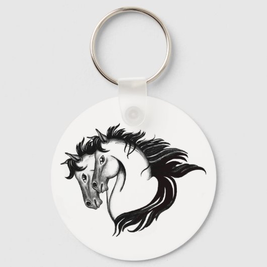 Twee paarden sleutelhanger (Voorkant)