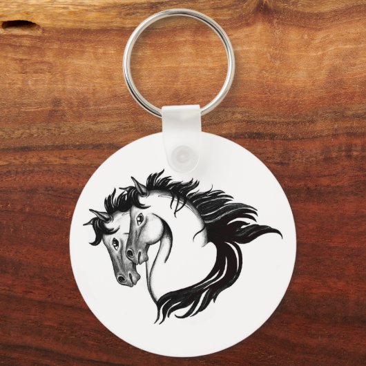 Twee paarden sleutelhanger (Voorkant)