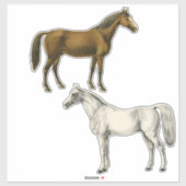 Twee  paarden sticker (Vel)