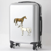Twee  paarden sticker (Koffer)