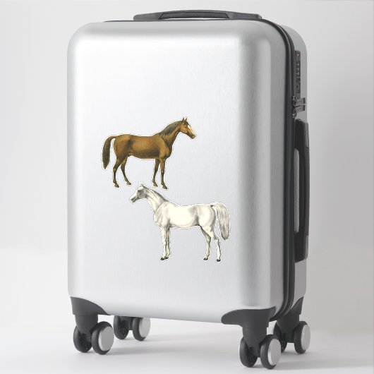 Twee  paarden sticker (Koffer)