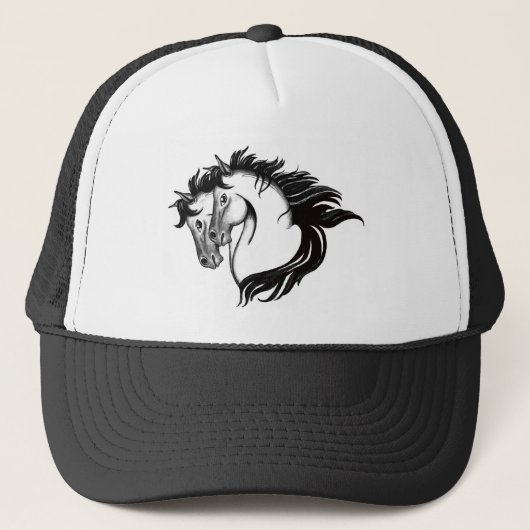 Twee paarden trucker pet (Voorkant)