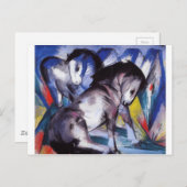 Twee paarden van Franz Marc Briefkaart (Voorkant / Achterkant)