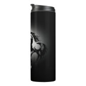 Twee paarden verliefd op zwart wit paardenliefhebb thermosbeker (Geroteerd rechts)