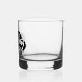 Twee paarden verliefd op zwart wit paardenliefhebb whisky glas (Links)