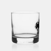 Twee paarden verliefd op zwart wit paardenliefhebb whisky glas (Rechts)