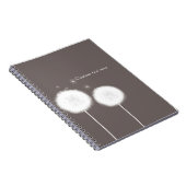 Twee paardenbloemen Taupe rustiek Notitieboek (Rechterzijde)