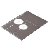 Twee paardenbloemen Taupe rustiek Notitieboek (Linkerzijde)