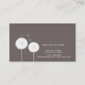 Twee Paardenbloemen Taupe Rustiek Visitekaartje (Achterkant)