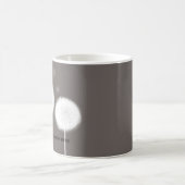 Twee paardenbloemen taupe rustieke koffie thee koffiemok (Center)