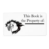 Twee paardenkoppen Etiket (Voorkant)