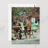 Twee paardenploegen briefkaart (Voorkant / Achterkant)