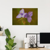Twee paarse bloemen Art Wildflower Poster (Thuiskantoor)