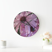 Twee Paarse Daisies Grote Klok (Huis)