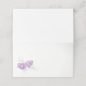 Twee paarse dennenappels tekenen kunst plaats kaar plaatskaartje (Buitenkant ongevouwen)