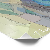 Twee paarse en gele katten perfect poster (Hoek)