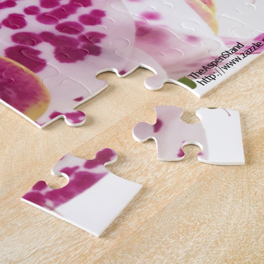 Twee Paarse en witte orchidee foto Legpuzzel (Zijkant)