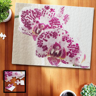 Twee Paarse en witte orchidee foto Legpuzzel