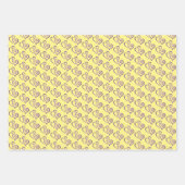 Twee Paarse gekoppelde harten patronen Inpakpapier Vel (Voorkant)