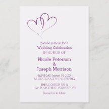 Twee paarse harten verstrengeld