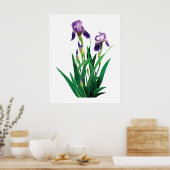 Twee Paarse Irises Poster (Keuken)