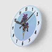 Twee Paarse Irises Square Wall klok (Hoek)
