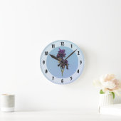 Twee Paarse Irises Square Wall klok (Huis)