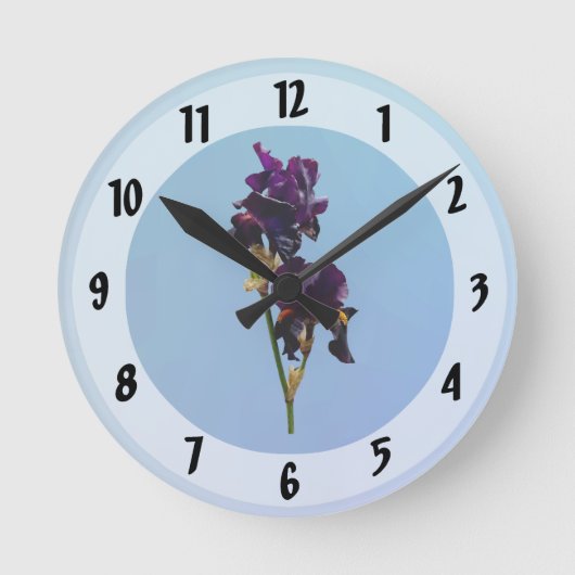 Twee Paarse Irises Square Wall klok (Voorkant)