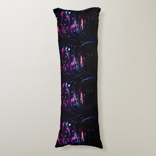 Twee Paarse ontwerpventilatorpiloot Lichaamskussen (Voorkant Verticaal)