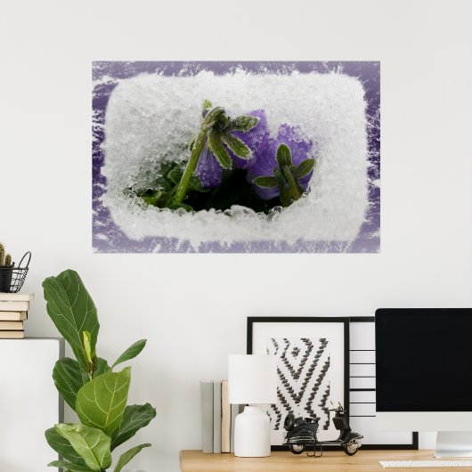 Twee paarse paniekjes poster (Thuiskantoor)