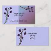 Twee Paarse toonaangevende Rozen Visitekaartje (Voorkant / Achterkant)