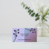 Twee Paarse toonaangevende Rozen Visitekaartje (Staand voorkant)