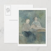 Twee Paasantia in de tabel, c.1874 (m/c op papier) Briefkaart (Voorkant / Achterkant)