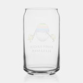 Twee paaskuikens schilderen het paasei blikvorm glas (Achterkant)