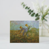 Twee pachters die graven, Van Gogh Fine Art Briefkaart (Staand voorkant)