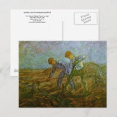 Twee pachters die graven, Van Gogh Fine Art Briefkaart (Voorkant / Achterkant)