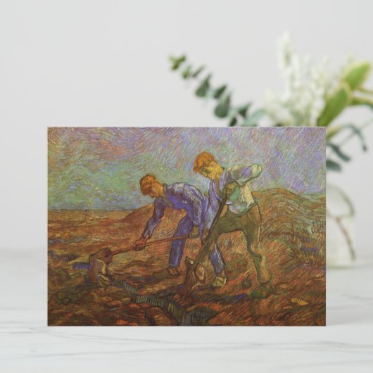 Twee pachters graven door Vincent van Gogh (Staand voorkant)
