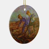 Twee pachters graven door Vincent van Gogh Keramisch Ornament (Rechts)