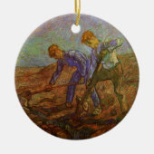 Twee pachters graven door Vincent van Gogh Keramisch Ornament (Voorkant)