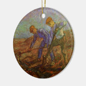 Twee pachters graven door Vincent van Gogh Keramisch Ornament (Links)