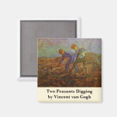 Twee pachters graven door Vincent van Gogh Magneet (Voorkant / Achterkant)