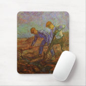 Twee pachters graven door Vincent van Gogh Muismat (Met muis)