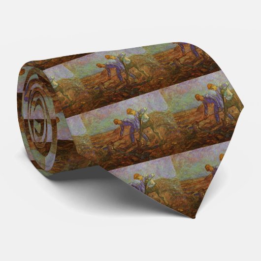Twee pachters graven door Vincent van Gogh Stropdas (Opgerold)