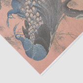 Twee pacocks op de boomtak van Ohara Koson Tissuepapier (Detail)