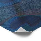 Twee pacocks op Emerald-green Silk Poster (Hoek)