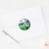 twee paddenstoelen ronde sticker (Envelop)