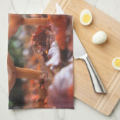 Twee paddenstoelen theedoek (Quarter Fold)